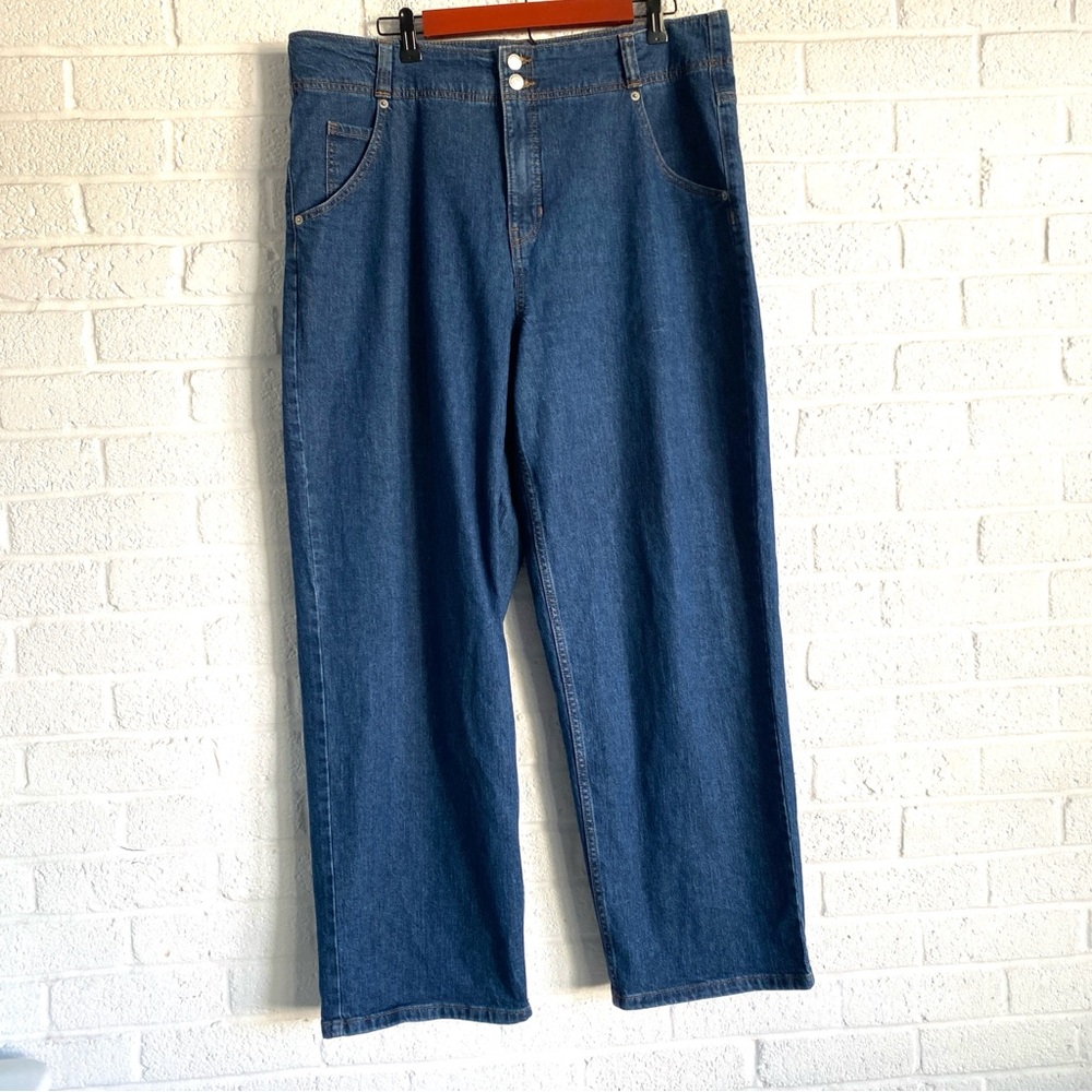 BANANA REPUBLIC BLUE JEANS 33 ULTRA HIGH-RISE STRAIGHT LEG CLASSIC DENIM SIZE 33 - Picture 4 of 14